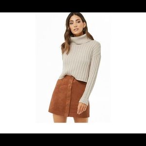 Suede skirt